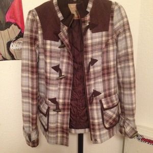 Billabong warm plaid winter coat