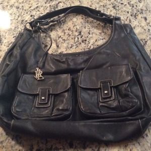 Ralph Lauren black leather hobo