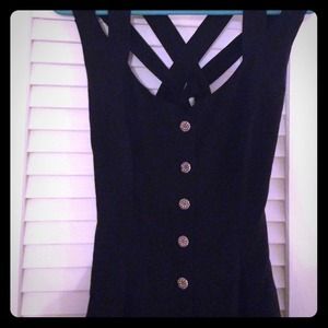 90s off the shoulder, button down dress Size:S