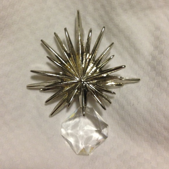 Vintage Silver-tone Brooch or Necklace Pendant