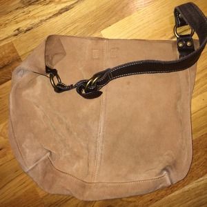 Brown suede purse