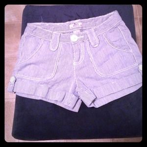 Pin stripe shorts!