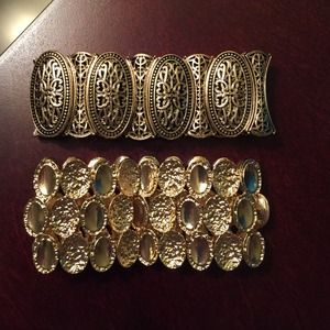 Two Banana Republic gold bracelets