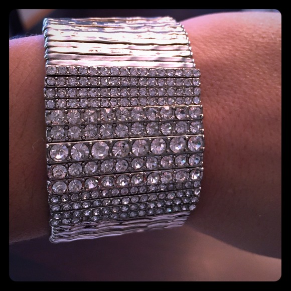 Silver and CZ bracelet. Costume jewelry