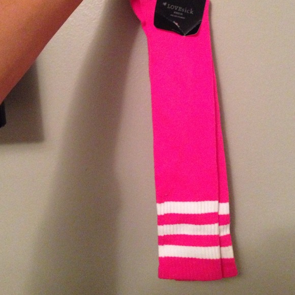 Pink tube socks
