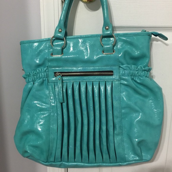 MUST GO! Barney's New York teal patent leather