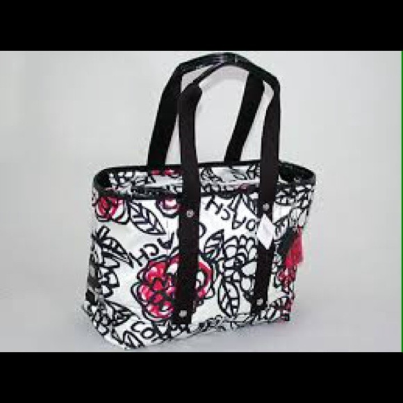 BEAUTIFUL COACH DAISY FLORAL GRAFFITI TOTE