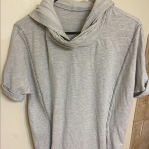 Lululemon Serenity hoodie in heather gray.