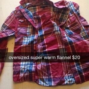 Thick Large Flannel Red