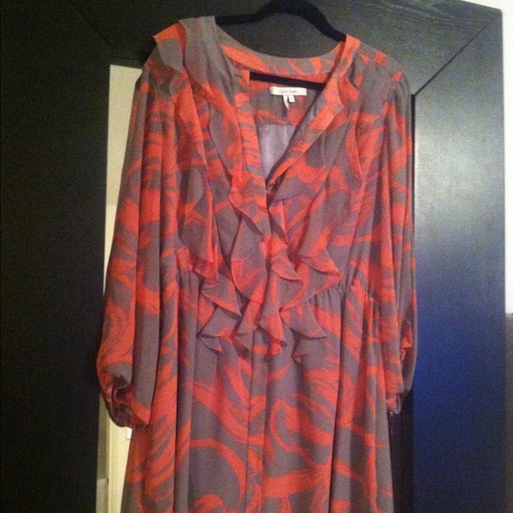Max & Cleo Dresses & Skirts - Pink and grey ruffle dress