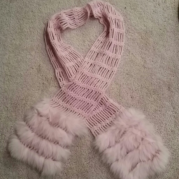 Accessories - Fuzzy Pink Scarf
