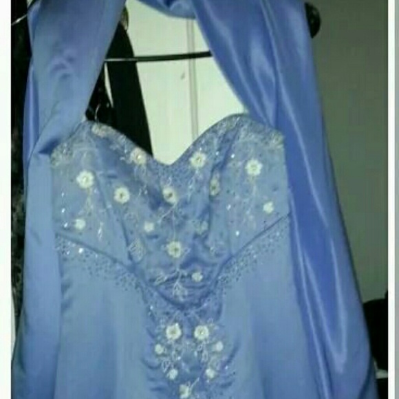 Baby blue dress