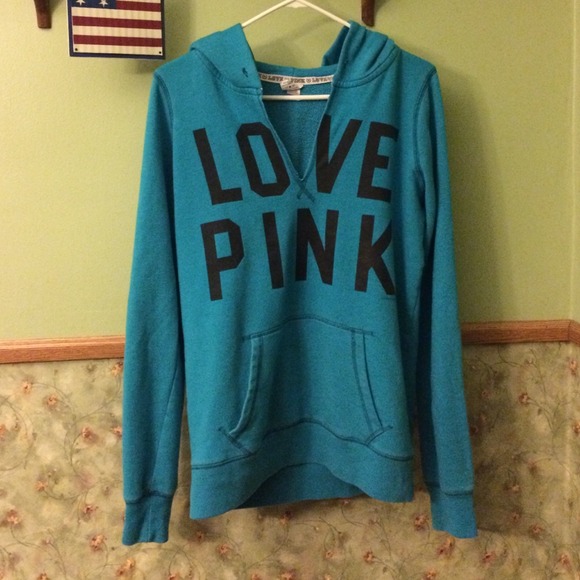 PINK Victoria Secret blue sweatshirt