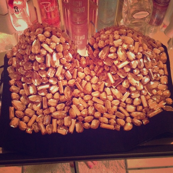 Tops - Rose Gold Studded Bustier