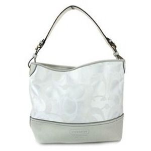 Coach White Optics Signature Tote Handbag