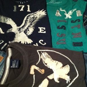 American Eagle-Bundle 3 used nicely MEN tees