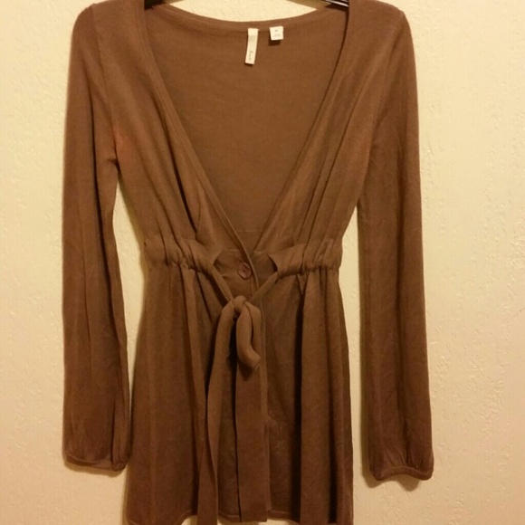 Brown Frenchi Sweater Cardigan
