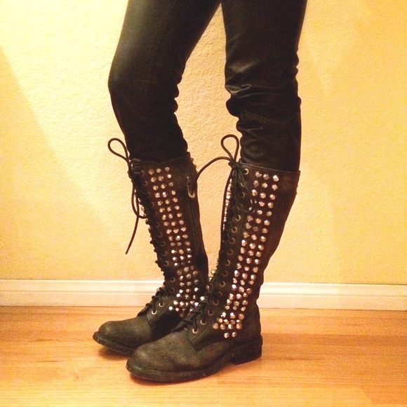 Jeffrey Campbell studded boots