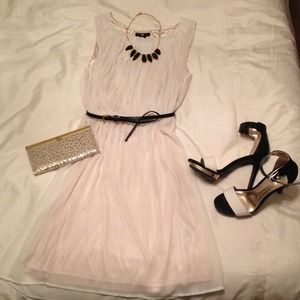 H&M Sheer Ivory Dress