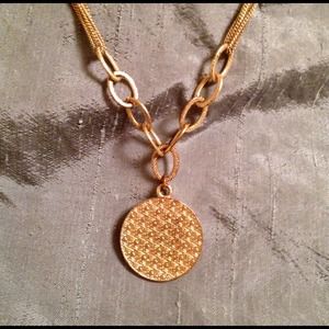 { Vintage } Reversible Gold Tone Pendant Necklace
