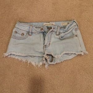 low rise denim shorts