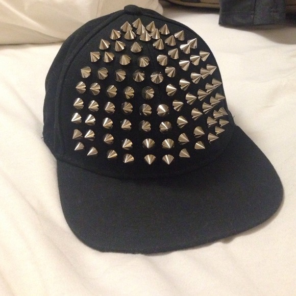 Spiked black hat