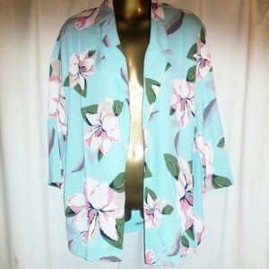 Floral print blazer