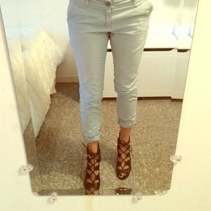 Ann Taylor boyfriend distressed chinos