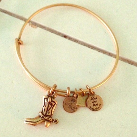 Cowboy boot Alex and Ani gold