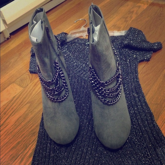 Charming Grey Booties