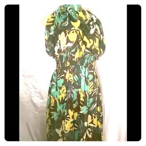 EARTHY TONES HALTER DRESS VERY VERSATILE