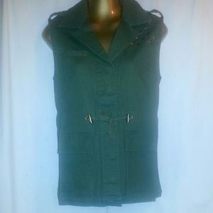 Forever21 olive jacket vest