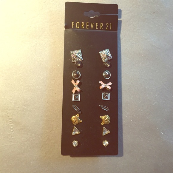 9 pairs studs f21 new