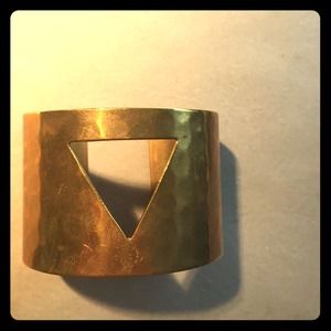 Brass gold plated bracelet stamped-vintage