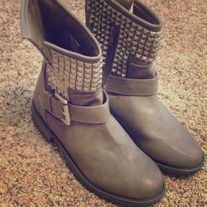 Studded combat booties