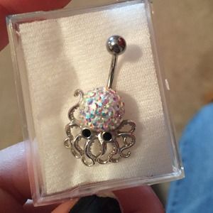 Octopus belly button ring