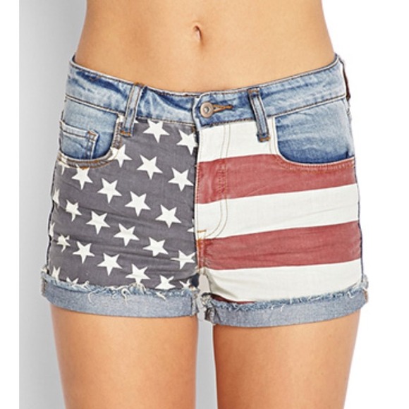 American denim shorts