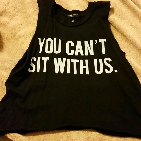 Brandy Melville you can't sit with us crop tank