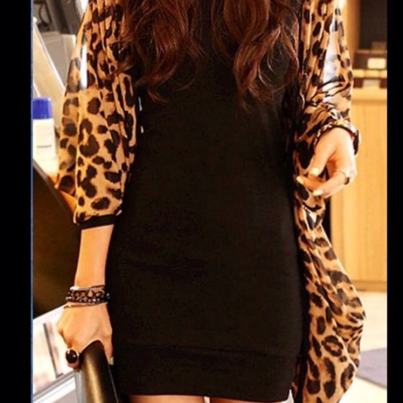 Loose fitting animal print sweater