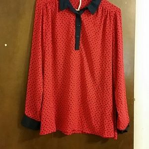 Free People silk horse blouse