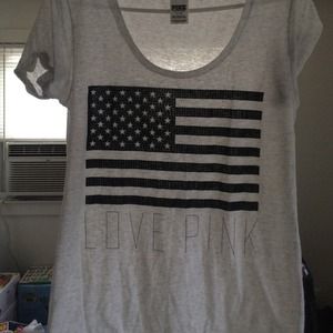 PINK Rhine stone tshirt