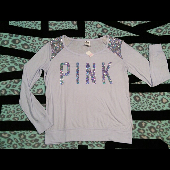Sold PINK Periwinkle Bling Bling Long Sleeve - Picture 2 of 4