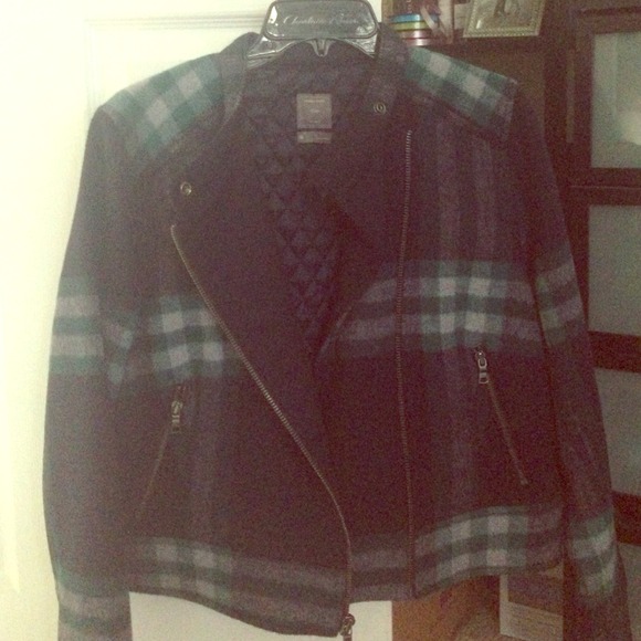 Gap plaid moto jacket