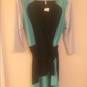 Bcbg wrap work dress