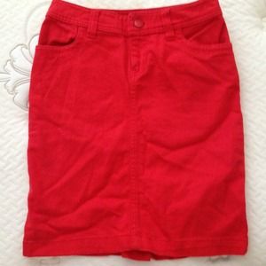 H&M Red denim pencil skirt!