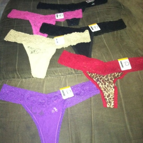 Bundle of lace thongs