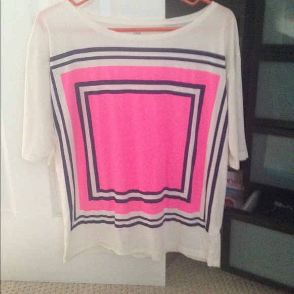 J. Crew Collectors Tee, Pink and Navy