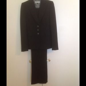 Tahari Black Pants Suit