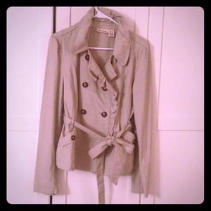 Cream coat. 100% cotton