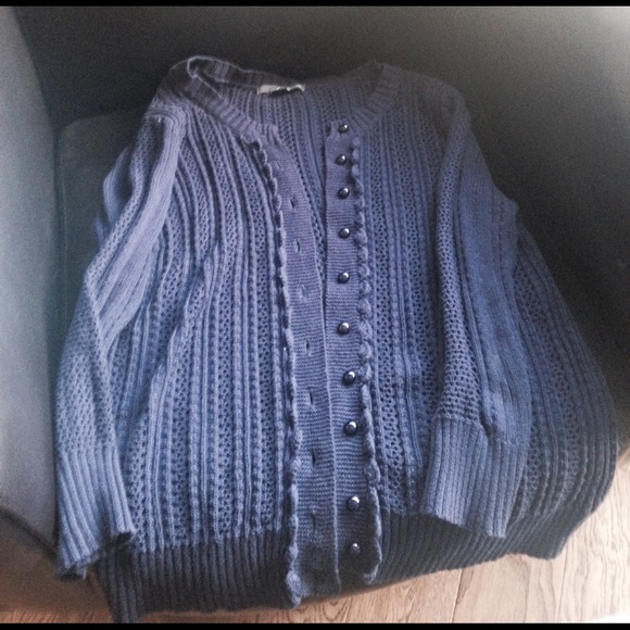 Forever 21 deep dark purple sweater - Picture 2 of 2